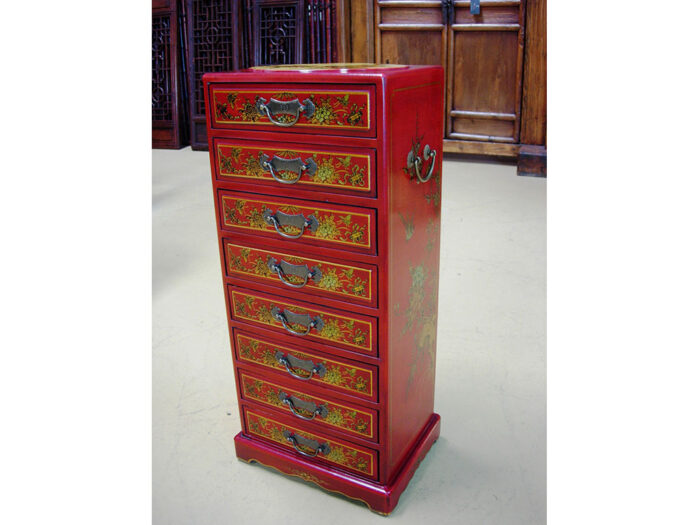 Chinese Jewellery Cabinet 8 Drawer