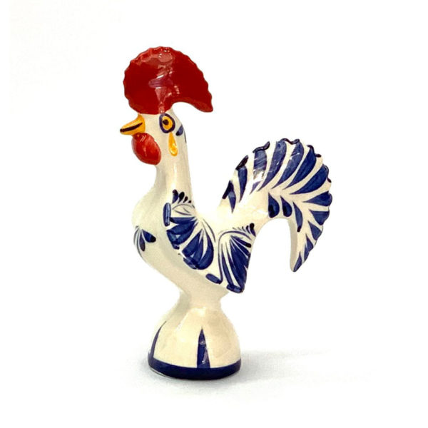 Good Luck Rooster Blue and White 20cm