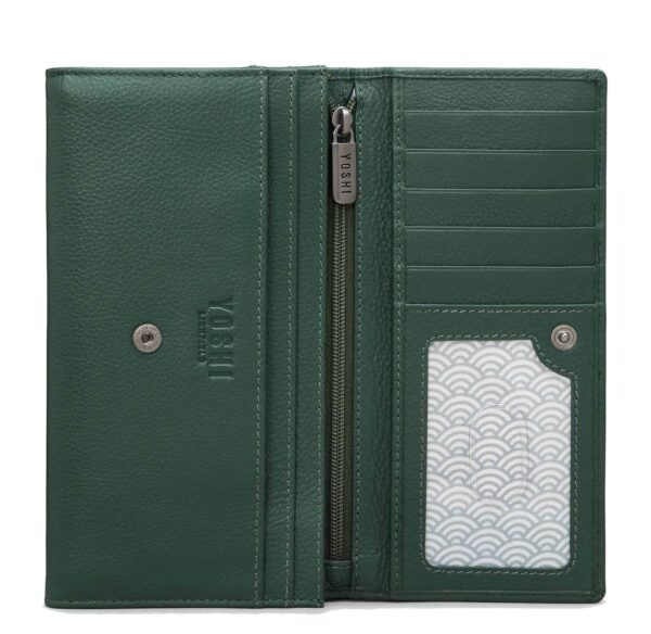 Women's Leather Wallet Greenfingers Inside View